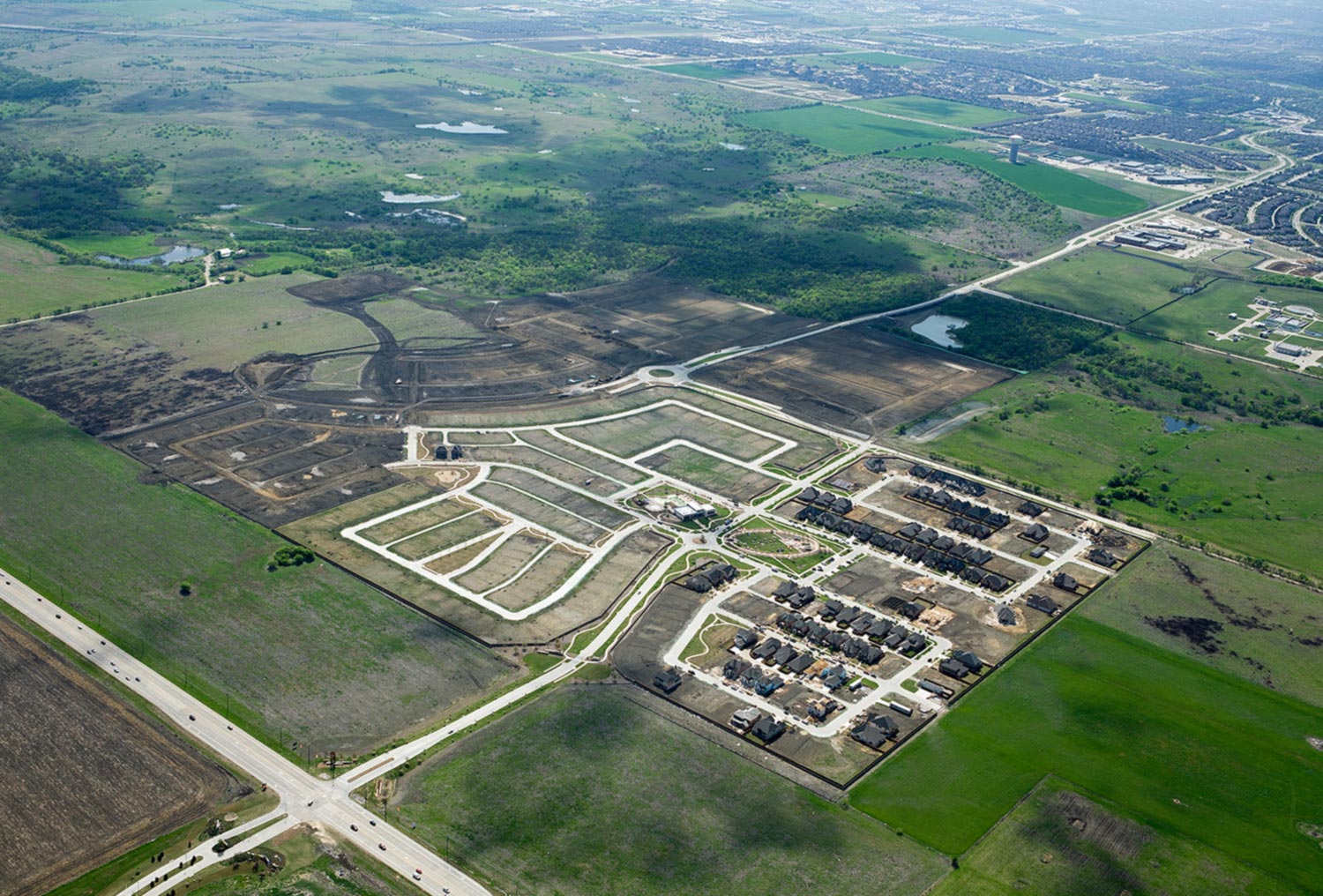 Aerial shot of community development